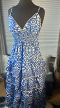 Load image into Gallery viewer, (L) Fashion Nova Blue Tier Dress
