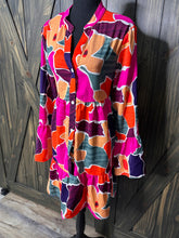 Load image into Gallery viewer, (XL) Vibrant LS Mid Dress
