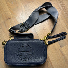 Load image into Gallery viewer, Navy Tory Burch Mini Miller Crossbody
