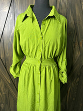 Load image into Gallery viewer, (XL) Lime Green Long Sleeve Maxi
