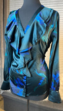 Load image into Gallery viewer, (M) WHBM Blue Green Silky Top

