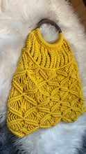 Load image into Gallery viewer, Yellow Crochet Handbag
