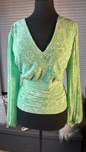 Load image into Gallery viewer, (14) WHBM Mint-White Top
