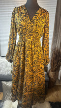 Load image into Gallery viewer, (M) Jessica Simpson Gold Brown Maxi Dress
