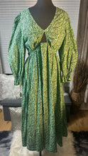 Load image into Gallery viewer, (12) ASOS Green Black Maxi Dress
