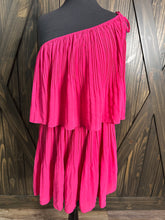 Load image into Gallery viewer, (XL) Pink One Shoulder Dress
