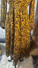 Load image into Gallery viewer, (M) Jessica Simpson Gold Brown Maxi Dress
