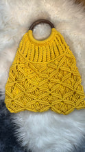 Load image into Gallery viewer, Yellow Crochet Handbag
