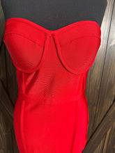 Load image into Gallery viewer, (XL) Red Bandage BeBe Dress
