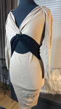 Load image into Gallery viewer, (L) FN Cream Black Sweater Dress

