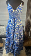Load image into Gallery viewer, (L) Fashion Nova Blue Tier Dress
