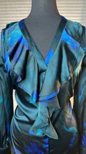 Load image into Gallery viewer, (M) WHBM Blue Green Silky Top
