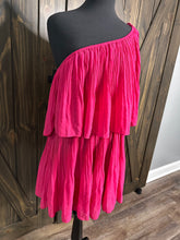 Load image into Gallery viewer, (XL) Pink One Shoulder Dress
