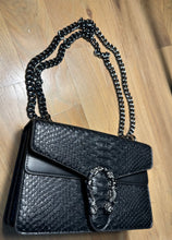 Load image into Gallery viewer, Inspired GG Black with gunmetal color chain (NEW)
