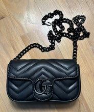 Load image into Gallery viewer, GG Inspired Black Fanny Pack (see description)
