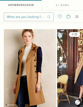 Load image into Gallery viewer, (S) Anthropologie Plaid Trench Coat
