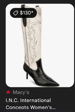 Load image into Gallery viewer, (9.5) INC Cowgirl Heel Boots
