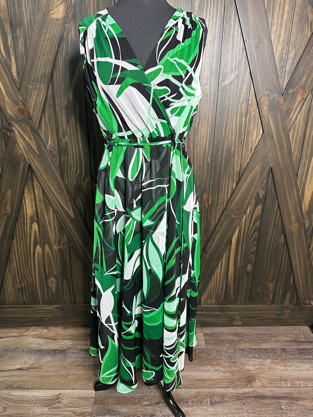 (16) Green Floral CK Dress