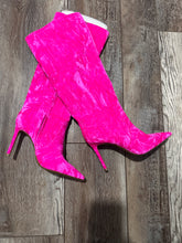 Load image into Gallery viewer, (5) INC Hot Pink Velvet Boot
