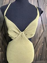 Load image into Gallery viewer, (2X) NWOT Sage Green Cutout Dress
