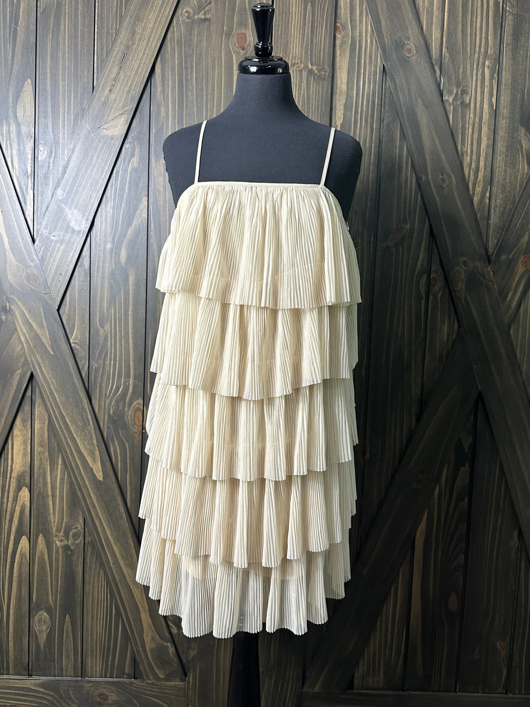 Cream 4 Tier Dress