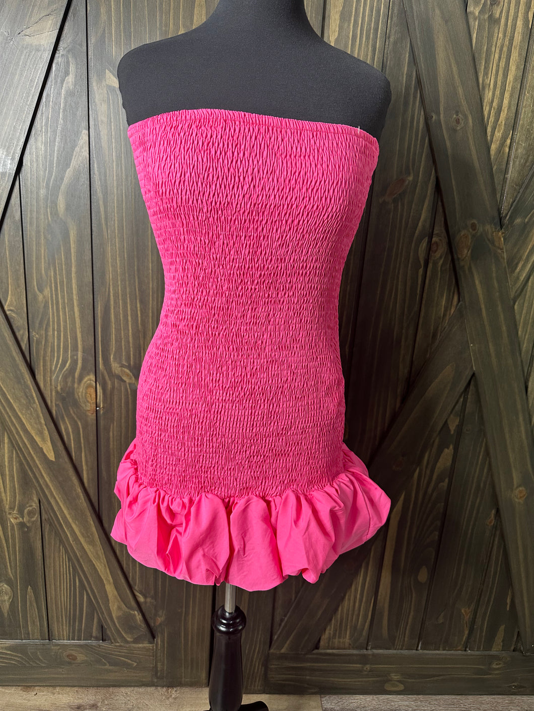 (12) Pink PLT Puff Dress