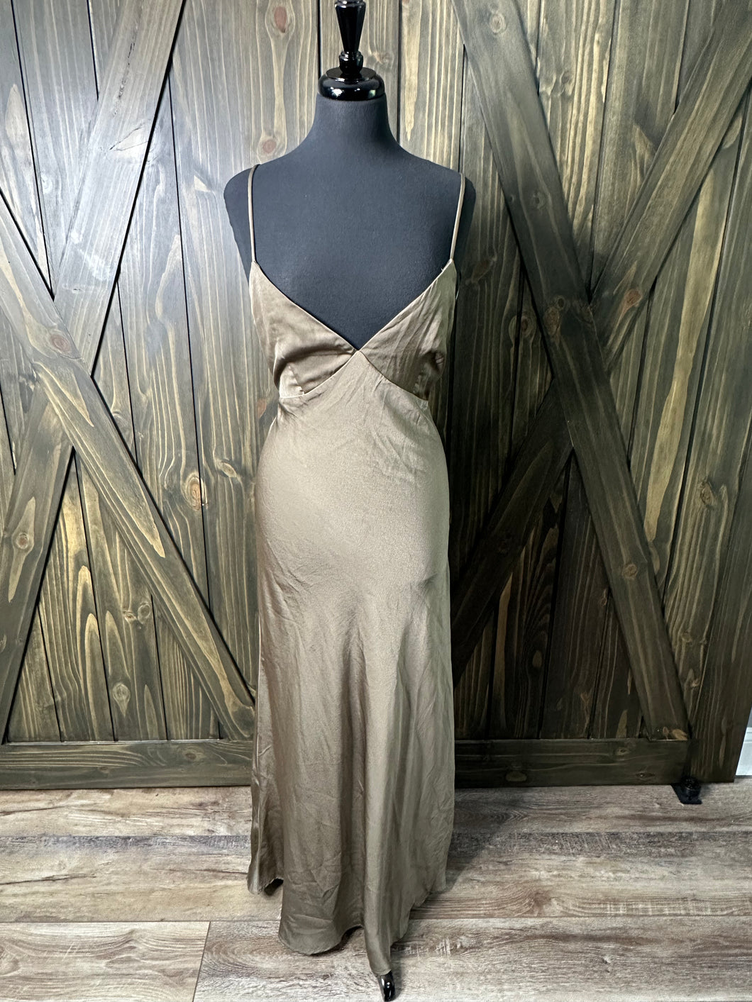 (XL) Taupe Slip Dress