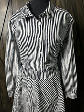 Load image into Gallery viewer, (24) Black White Stripe Dress
