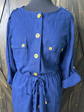 Load image into Gallery viewer, (18) NWT’s Ash Stew Blue Linen Dress
