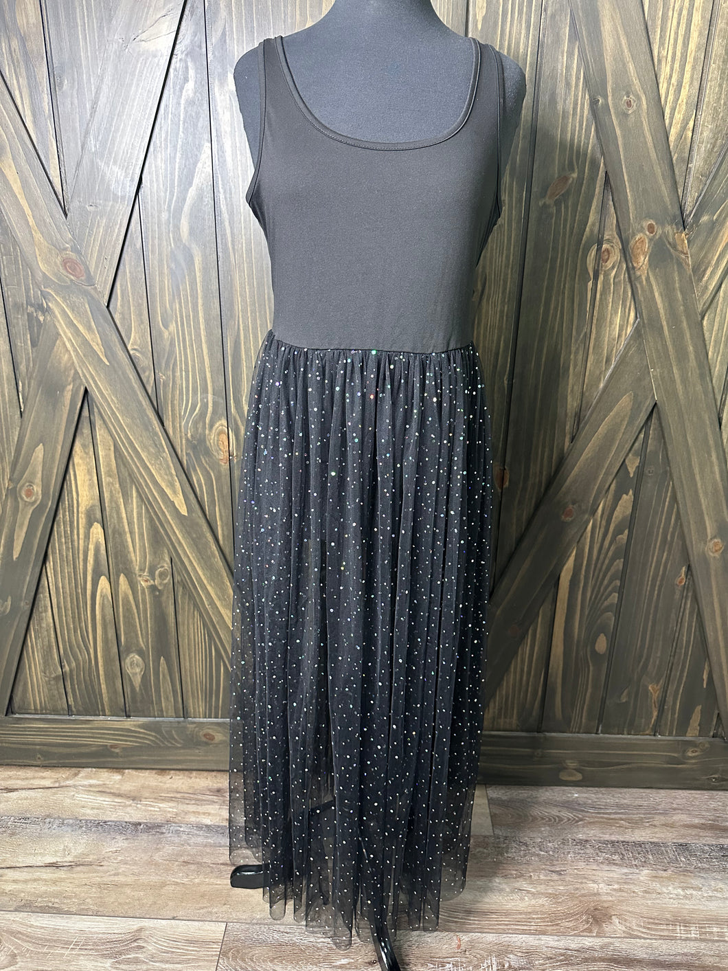 (XL) Black Tulle Dress